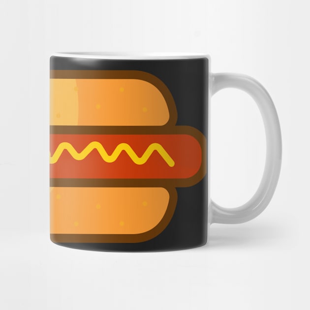 Hotdog fast food art tshirt by dynecreative